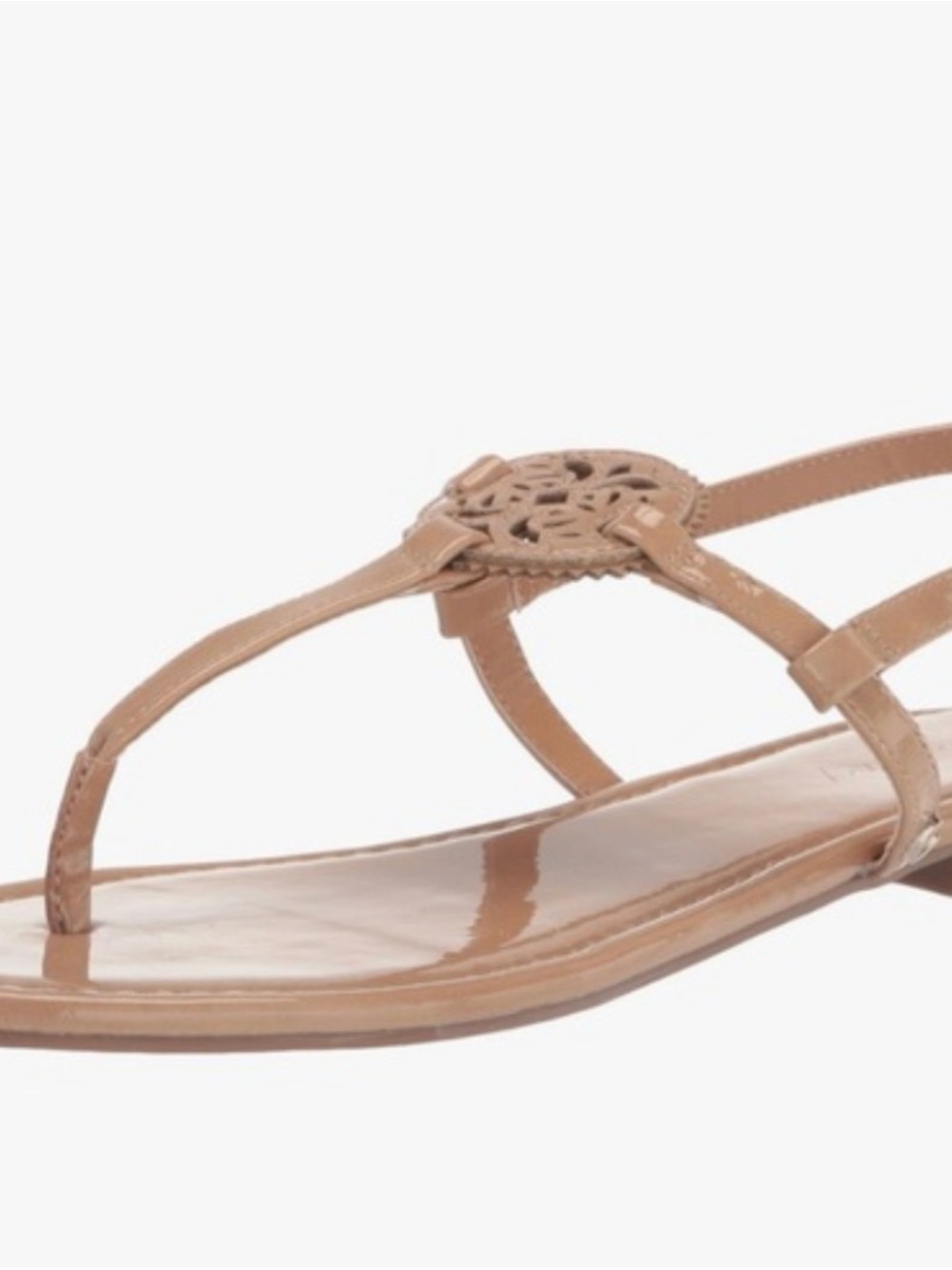 Circus by Sam Edelman Women's Neutral T-Strap Decorative Medallion Sandals